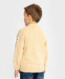 Pulover cu guler înalt, bej, pentru băiat, Button Blue