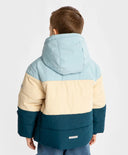 Geacă de sezon intermediar, rezistentă la apă, cu glugă și multicoloră pentru băiat, Button Blue