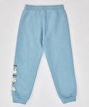 Joggeri căptușiți, cu talie elastică și imprimeu în relief, albastru deschis, pentru băiat, Button Blue