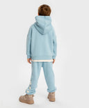 Joggeri căptușiți, cu talie elastică și imprimeu în relief, albastru deschis, pentru băiat, Button Blue