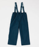 Pantaloni căptușiți, de sezon intermediar, cu bretele detașabile, impermeabili, albaștri, pentru băiat, Button Blue