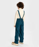 Pantaloni căptușiți, de sezon intermediar, cu bretele detașabile, impermeabili, albaștri, pentru băiat, Button Blue