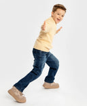 Дънки подплатени сини за МОМЧЕ основен изглед