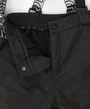 Pantaloni căptușiți, de sezon intermediar, cu bretele detașabile, negri, pentru copii, Button Blue