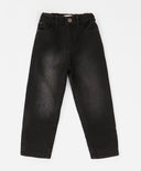 Blugi căptușiți, drepți, regular fit, negri, pentru copii, Button Blue