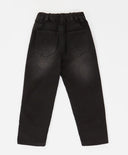 Blugi căptușiți, drepți, regular fit, negri, pentru copii, Button Blue