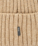 Căciulă tricotată cu tiv bej pentru copii Button Blue