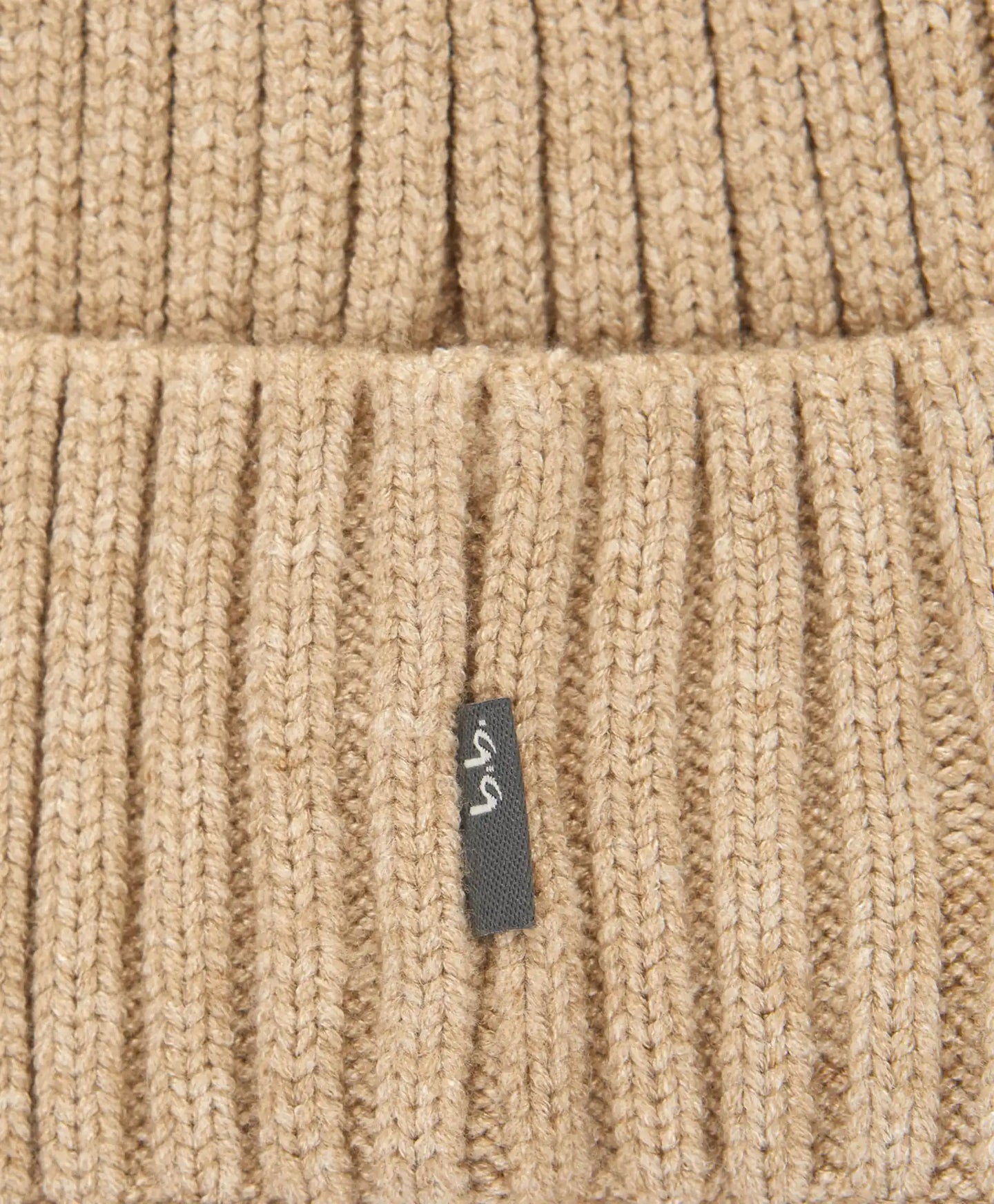 Căciulă tricotată cu tiv bej pentru copii Button Blue