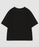 Tricou cu mâneci scurte și imprimeu metalizat negru pentru băieți Button Blue