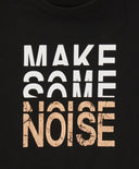 Tricou cu mâneci scurte și imprimeu metalizat negru pentru băieți Button Blue