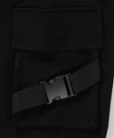 Pantaloni jogger, cu talie elastică și trei buzunare, negri, pentru băiat, Button Blue