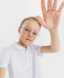 Поло тениска бяла за МОМЧЕ основен изглед