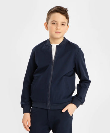 Hanorac bomber deschis albastru Button Blue