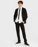 Sacou cu un singur rând de nasturi, negru Button Blue