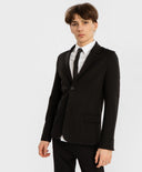 Sacou cu un singur rând de nasturi, negru Button Blue