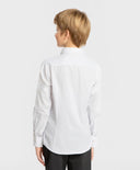 Cămașă cu margini rotunjite alb Button Blue