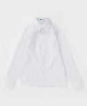 Cămașă cu margini rotunjite alb Button Blue