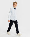 Риза от текстурирана тъкан синя за МОМЧЕ основен изглед