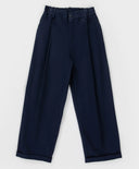 Pantaloni banana, cu pliuri, albaștri, Button Blue