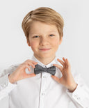 Папийонка с геометричен принт сив за МОМЧЕ основен изглед