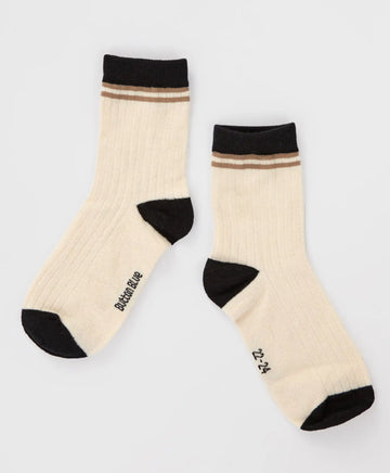 Set de două perechi de șosete înalte, multicolore, pentru băiat, Button Blue