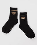 Set de două perechi de șosete înalte, multicolore, pentru băiat, Button Blue