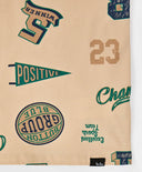 Pijamale cu pantaloni scurți și tricou cu imprimeu, bej, pentru băiat, Button Blue