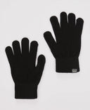 Mănuși tricotate negre pentru copii, Button Blue