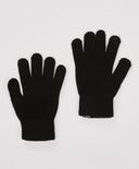 Mănuși tricotate negre pentru copii, Button Blue