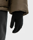 Mănuși tricotate negre pentru copii, Button Blue