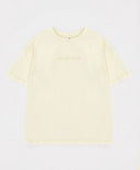 Tricou de bază cu mâneci scurte și imprimeu crem pentru copii Button Blue