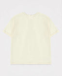 Tricou de bază cu mâneci scurte și imprimeu crem pentru copii Button Blue