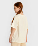 Tricou de bază cu mâneci scurte și imprimeu crem pentru copii Button Blue