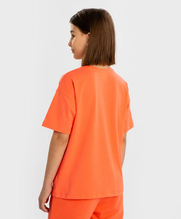 Tricou de bază cu mâneci scurte și imprimeu corai pentru copii Button Blue