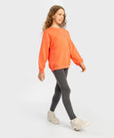 Colanți cu talie elastică, gri, pentru fată, Button Blue