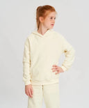 Hoodie cu glugă oversized crem pentru copii Button Blue