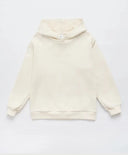 Hoodie cu glugă oversized crem pentru copii Button Blue