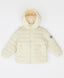 Geacă de sezon intermediar cu glugă, matlasată, crem, pentru copii, Button Blue