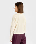 Tricou cu mâneci lungi și imprimeu crem pentru fete Button Blue