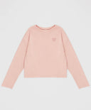 Tricou cu mâneci lungi și imprimeu roz pentru fete Button Blue