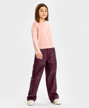 Tricou cu mâneci lungi și imprimeu roz pentru fete Button Blue