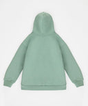 Hanorac oversized cu glugă și imprimeu verde pentru fete Button Blue