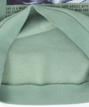 Hanorac oversized cu glugă și imprimeu verde pentru fete Button Blue