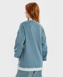 Jachetă bomber cu nasturi albastru pentru copii Button Blue