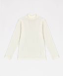 Polo cu guler reiat, crem, pentru fată, Button Blue