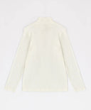 Polo cu guler reiat, crem, pentru fată, Button Blue