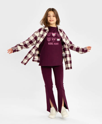 Cămașă carouri cu nasturi și mâneci lungi, călduroasă, multicoloră pentru copii Button Blue