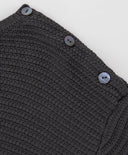 Pulover lung, tricotat, gri, pentru fată, Button Blue