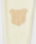 Cardigan cu nasturi și desen pe coate, crem, pentru fată, Button Blue