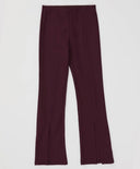 Pantaloni tricot bootcut, cu tăieturi frontale, mov, pentru fată, Button Blue